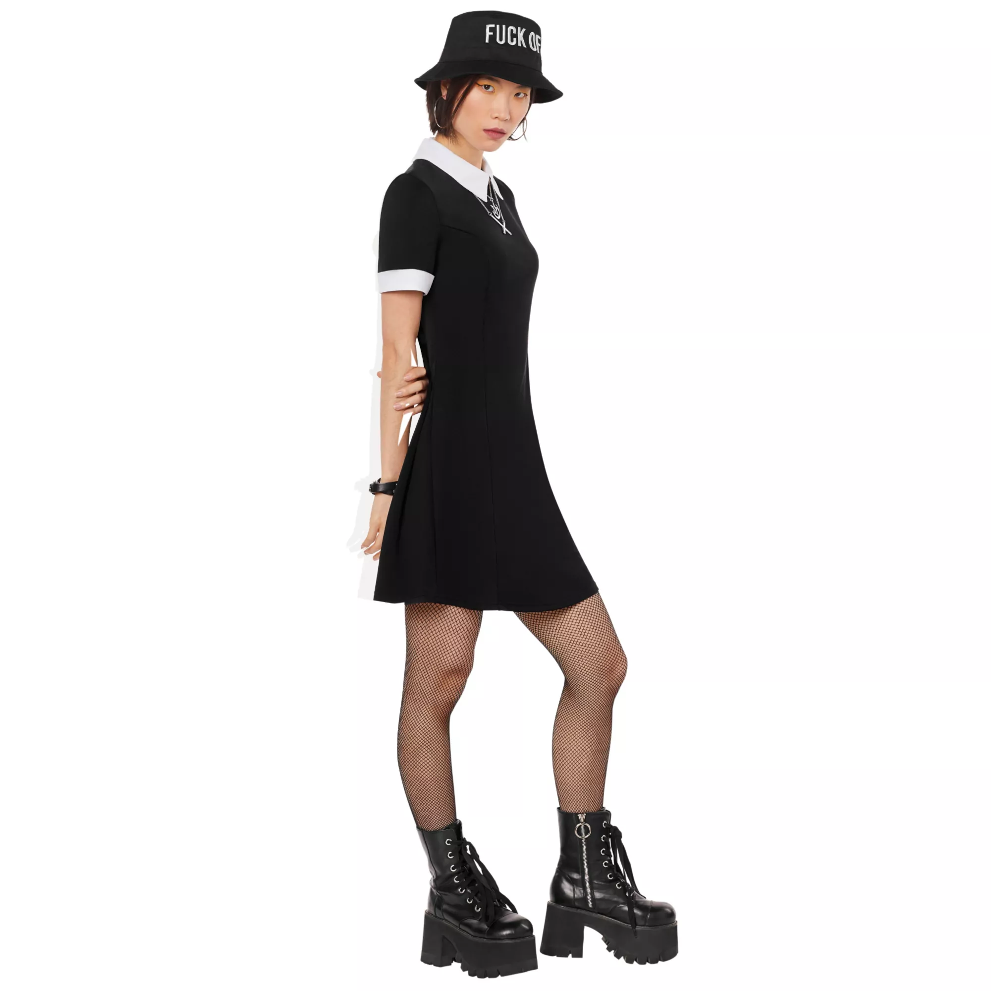Black Collared Dress at Spirit Halloween