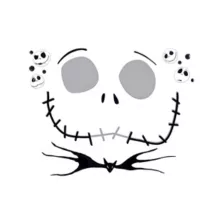 Kids Jack Skellington Face Decal - The Nightmare Before Christmas at Spencer's