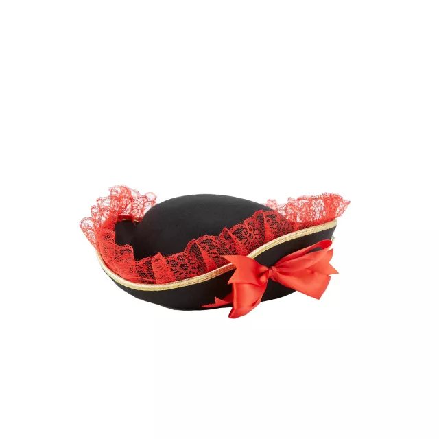 Red Lace Pirate Hat at Spirit Halloween