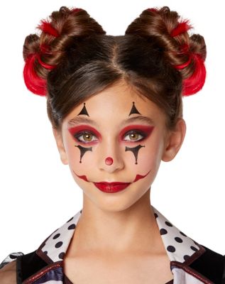 Scary Clown Makeup Black White Red Face Body Paint Cream with Brush,  Special Effect SFX Halloween Makeup Kit Face Paint for Professional  Halloween