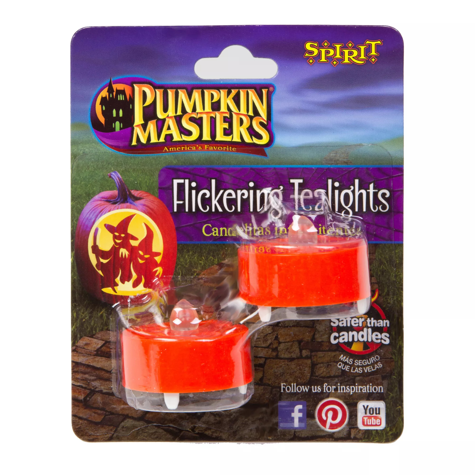 Flickering Pumpkin Tealights at Spirit Halloween