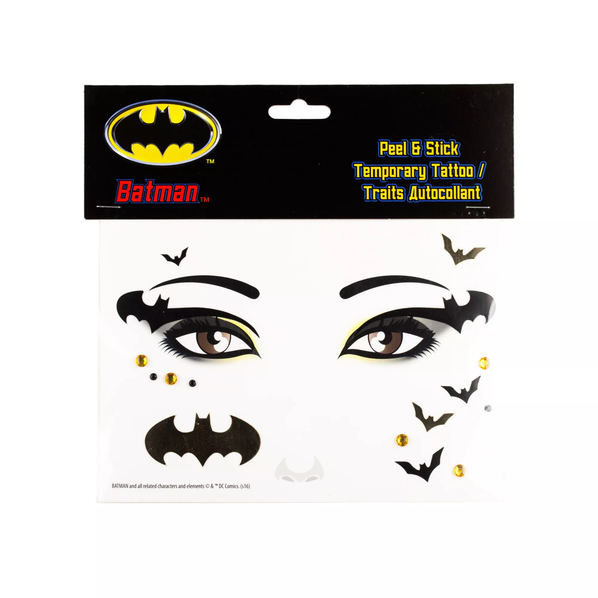 Batman Gold Face Decal - DC Comics at Spirit Halloween