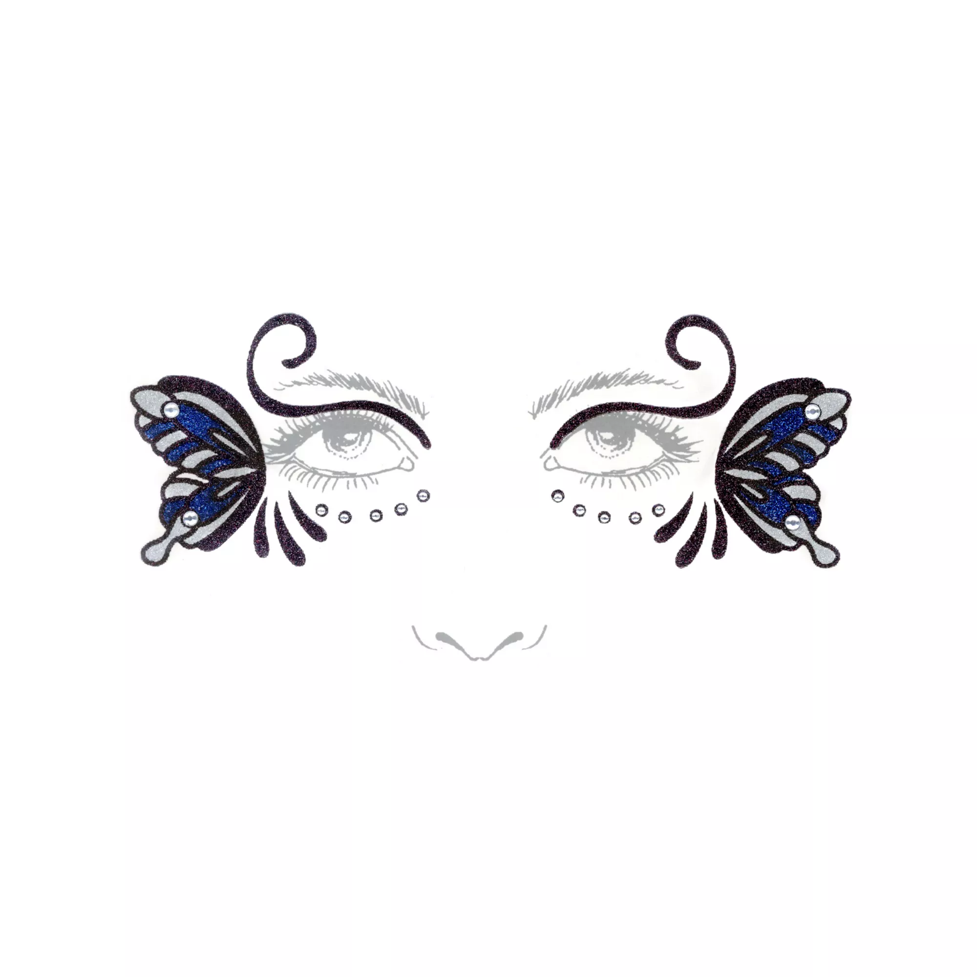 Dark Butterfly Face Decals at Spirit Halloween