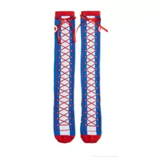 Captain America Lace Up Knee High Socks - Marvel at Spencer's