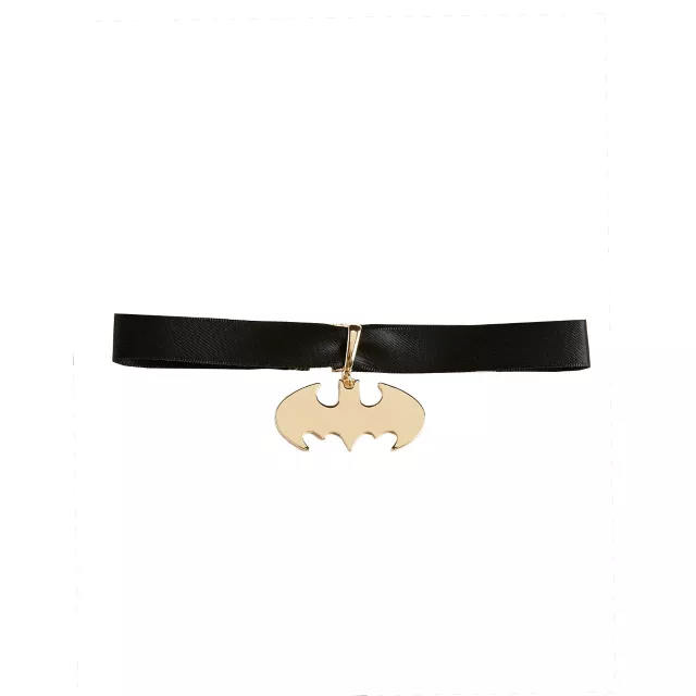 Goldtone Batman Choker - DC Comics at Spencer's