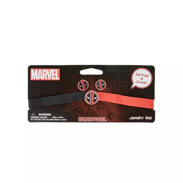 Deadpool Earring and Choker Set - Marvel at Spirit Halloween
