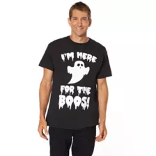 Adult Here For the Boos T Shirt at Spirit Halloween