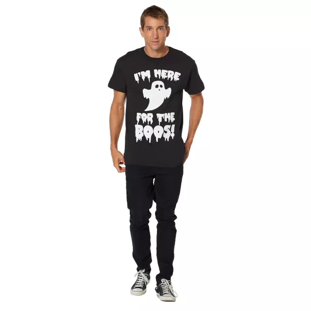 Adult Here For the Boos T Shirt at Spirit Halloween