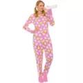 Adult Pink Duck Baby Pajama Costume at Spencer's