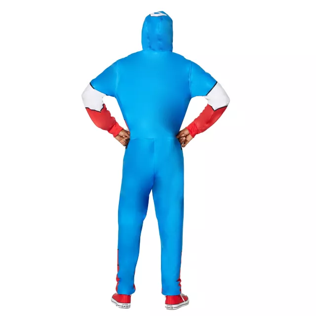 Adult Hooded Captain America Pajama Costume - Marvel at Spirit Halloween