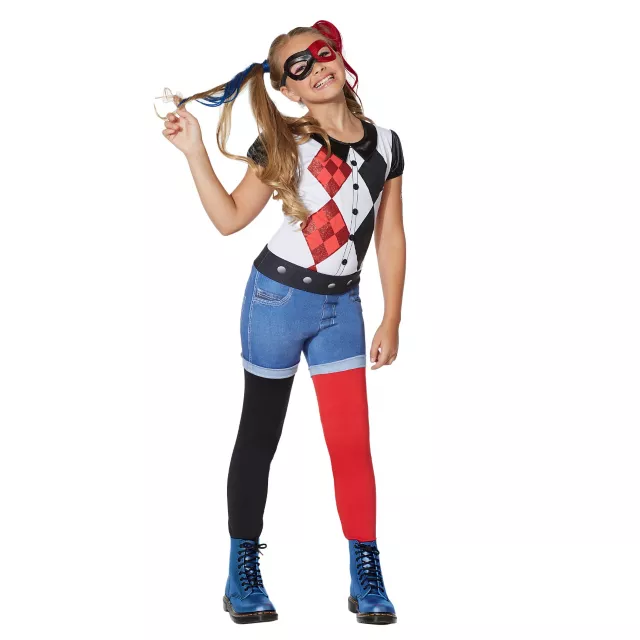 Kids Harley Quinn Costume - DC Girls - Spirithalloween.com