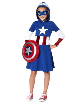 Captain America Girls Kids Costume 