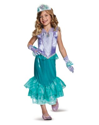 Kids Ariel Costume Deluxe - The Little Mermaid - Spirithalloween.com