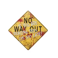 14 Inch No Way Out Sign - Decorations at Spirit Halloween