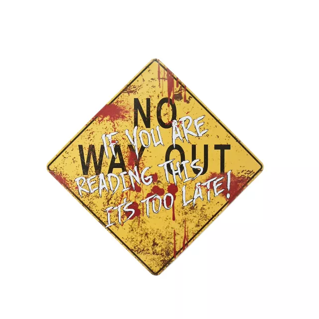 14 Inch No Way Out Sign - Decorations at Spirit Halloween