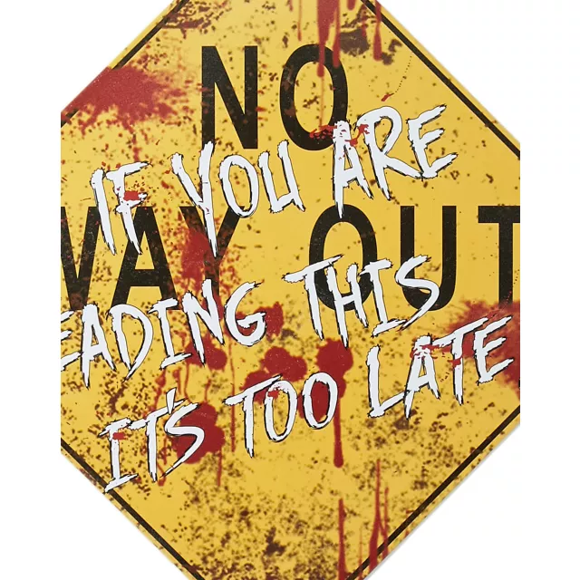 14 Inch No Way Out Sign - Decorations at Spirit Halloween