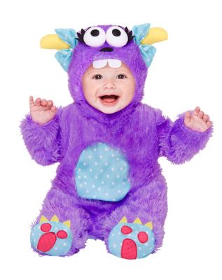 Baby Faux Fur Little Purple Monster Costume - Spirithalloween.com