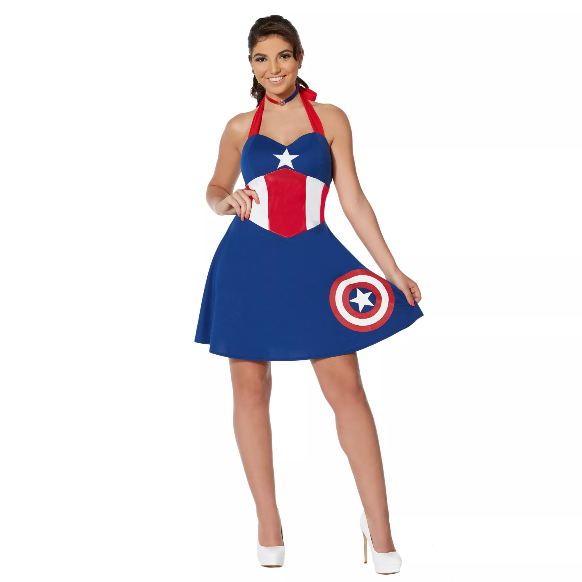 Adult HER Universe Captain America Dress - Marvel at Spirit Halloween