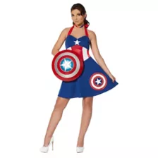Adult HER Universe Captain America Dress - Marvel at Spirit Halloween