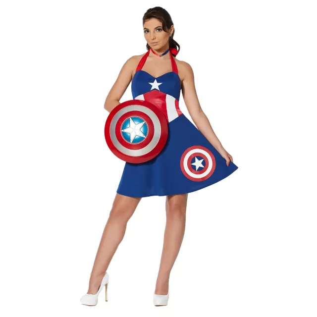 Adult HER Universe Captain America Dress - Marvel - Spirithalloween.com