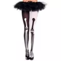 Black and White Skeleton Tights at Spencer's