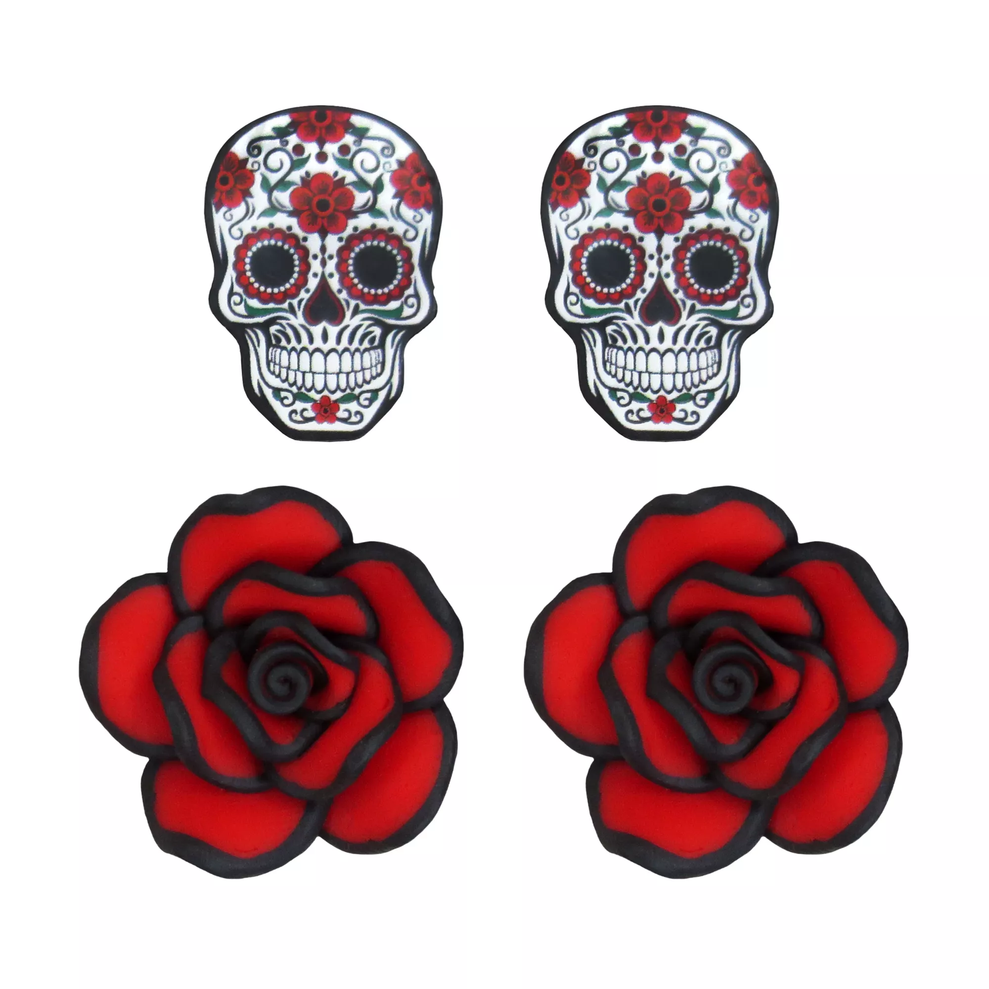 Day of the Dead Earrings 2 Pack at Spirit Halloween
