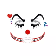 Twisted Circus Clown Face Decal at Spirit Halloween
