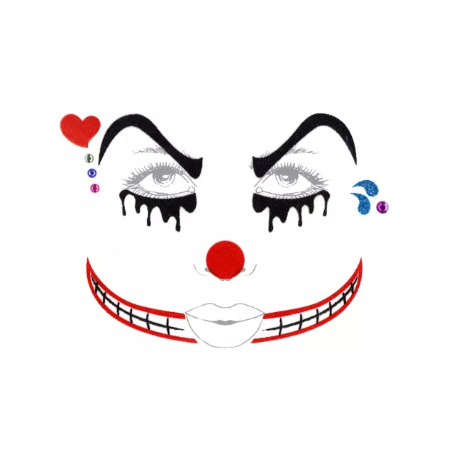 Twisted Circus Clown Face Decal at Spirit Halloween