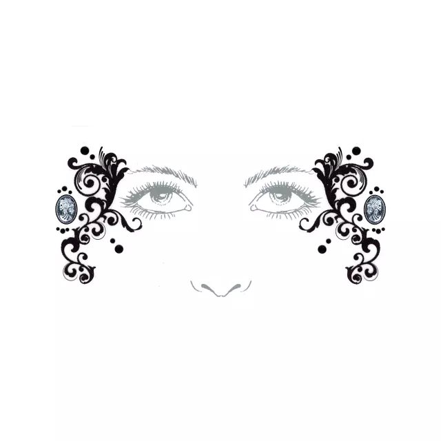 Skeleton Cameo Face Decal at Spirit Halloween