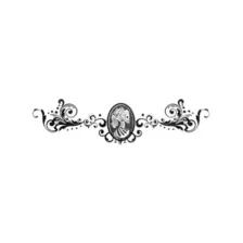 Vintage Skeleton Cameo Body Decal at Spirit Halloween