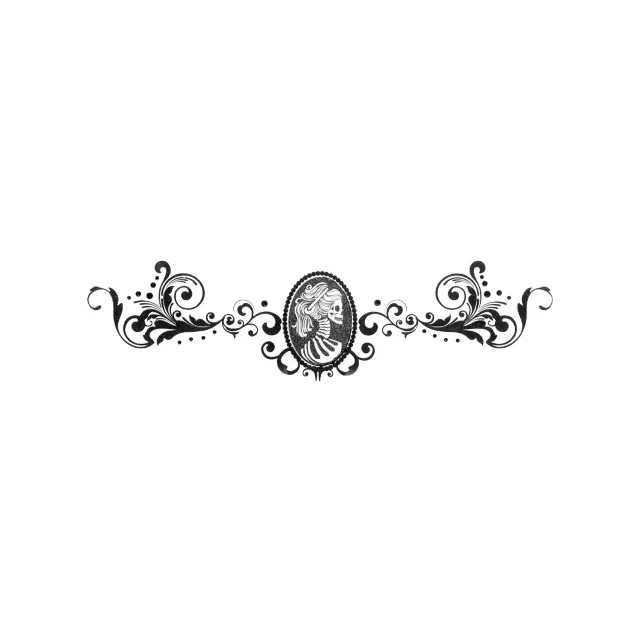 Vintage Skeleton Cameo Body Decal at Spirit Halloween