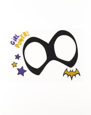 Batgirl Face Tattoo - DC Super Hero Girls