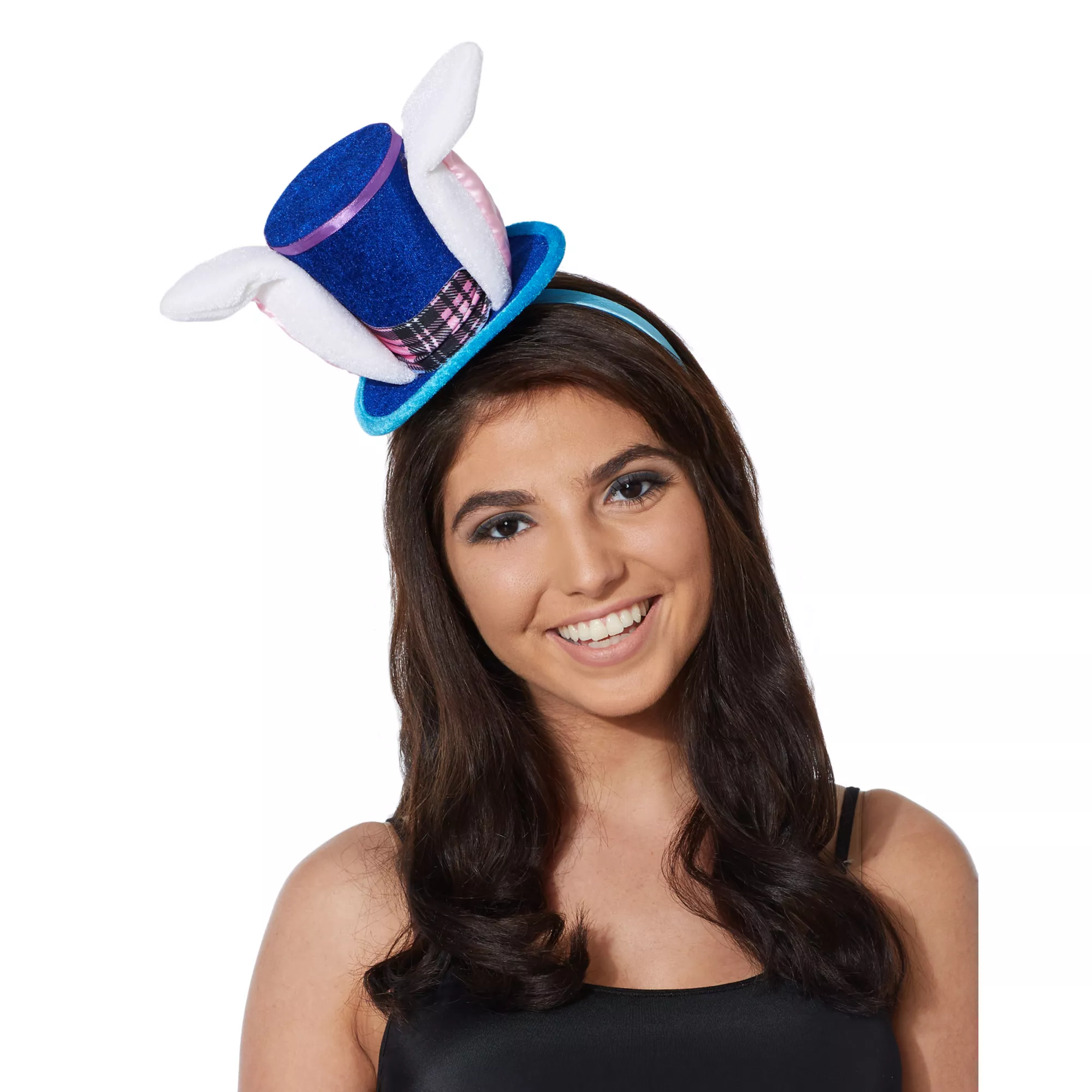 Plaid Rabbit Mini Hat Fascinator at Spencer's