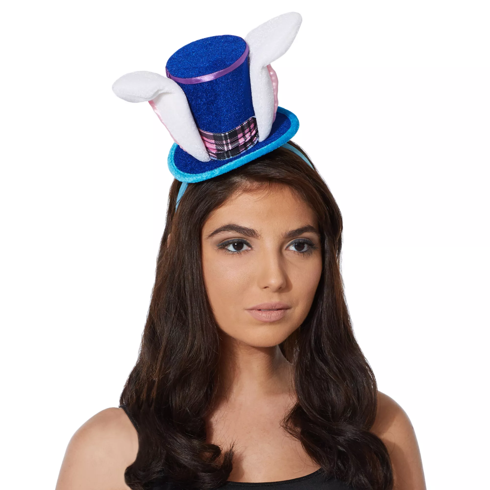 Plaid Rabbit Mini Hat Fascinator at Spencer's