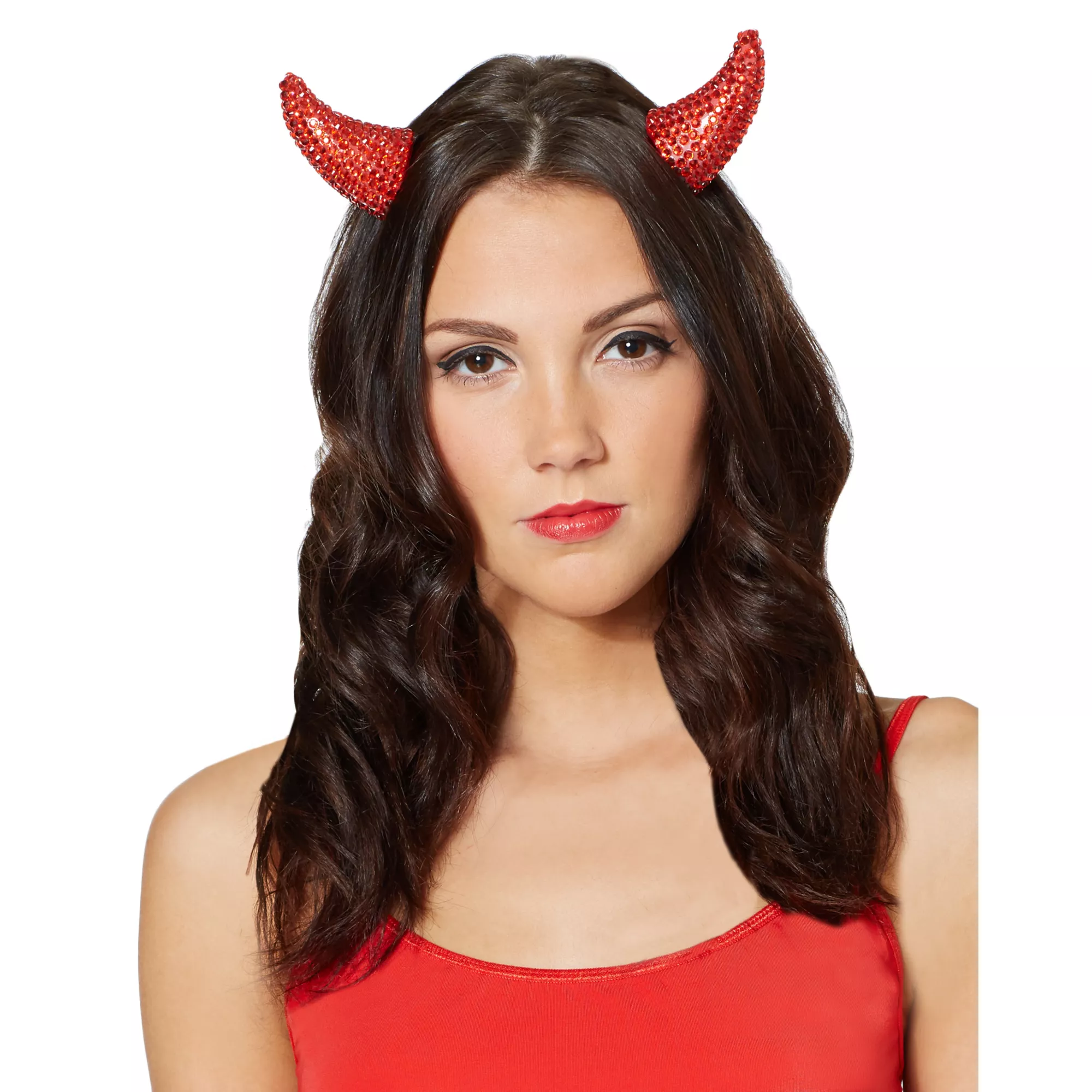 Red Rhinestone Devil Horns at Spirit Halloween