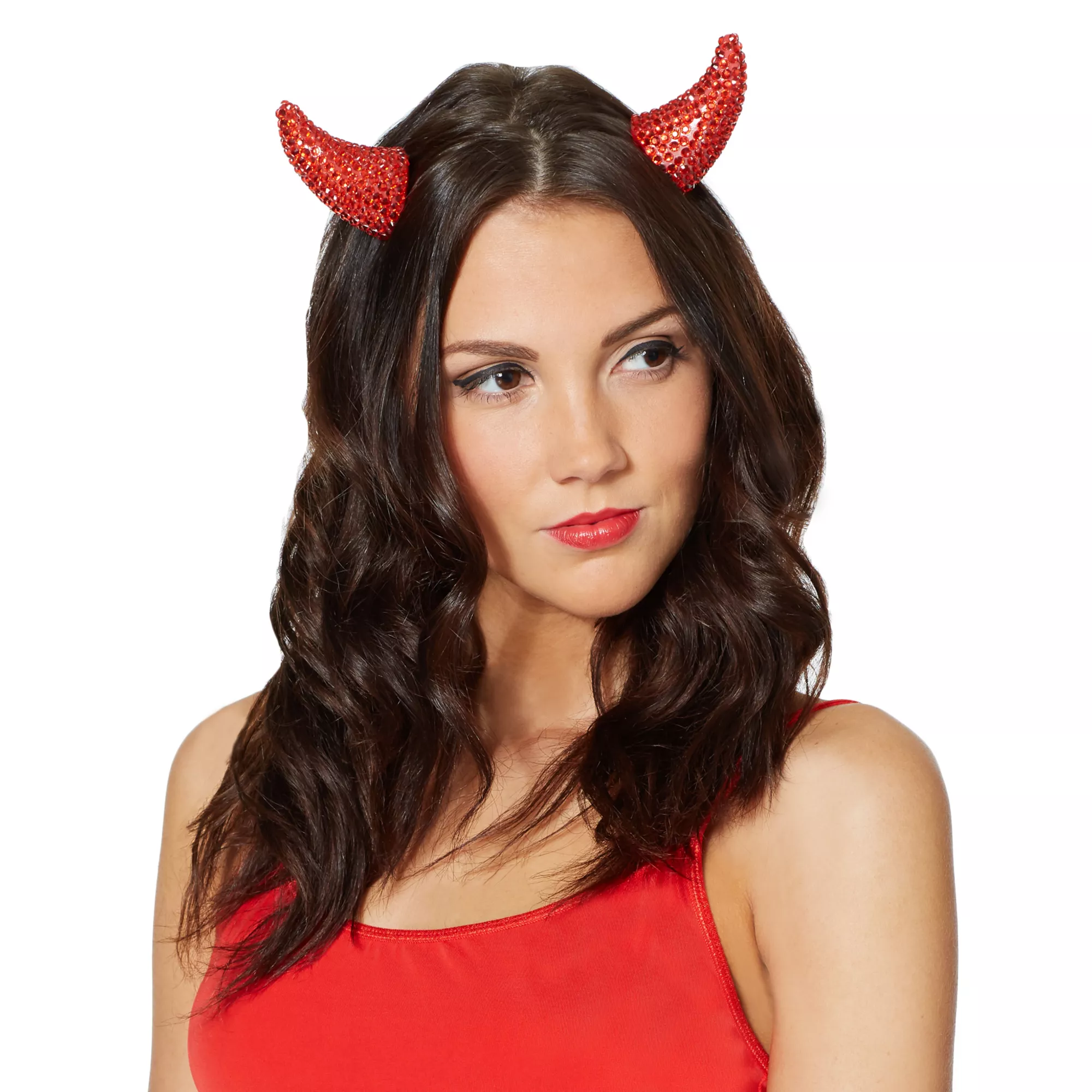 Red Rhinestone Devil Horns at Spirit Halloween