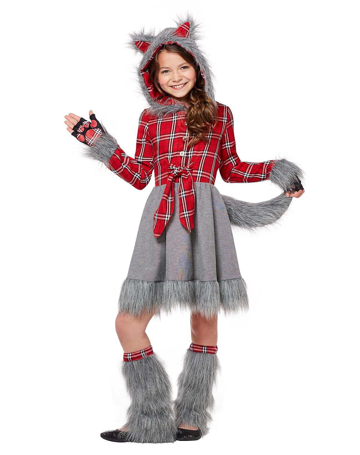Kids Faux Fur Charming Werewolf Costume