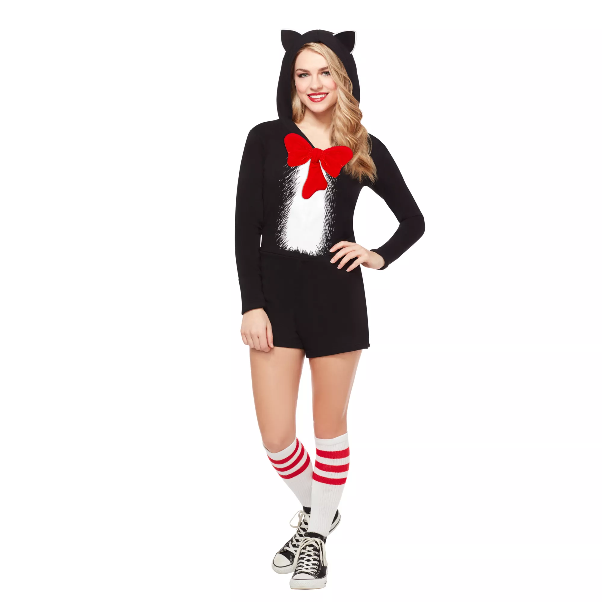 Adult Cat In The Hat Romper - Dr. Seuss at Spirit Halloween