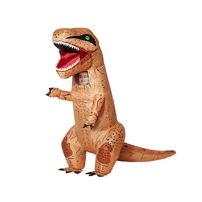 Double-person Triceratops Dinosaur Costume With Red Skin