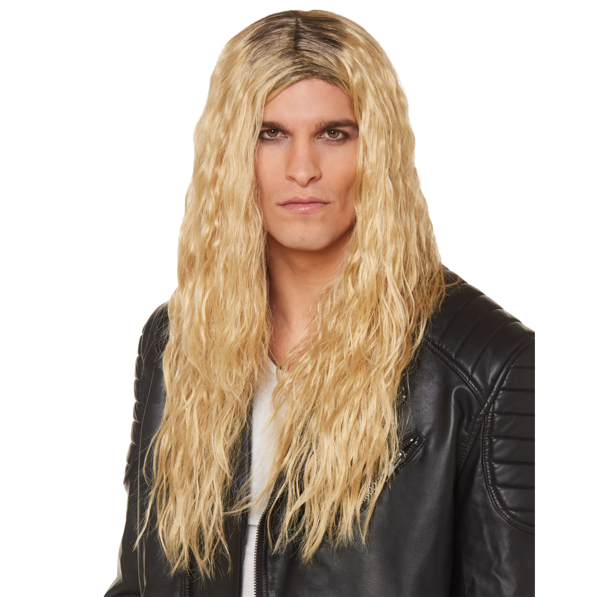 Blonde Glam Metal Wig at Spencer's