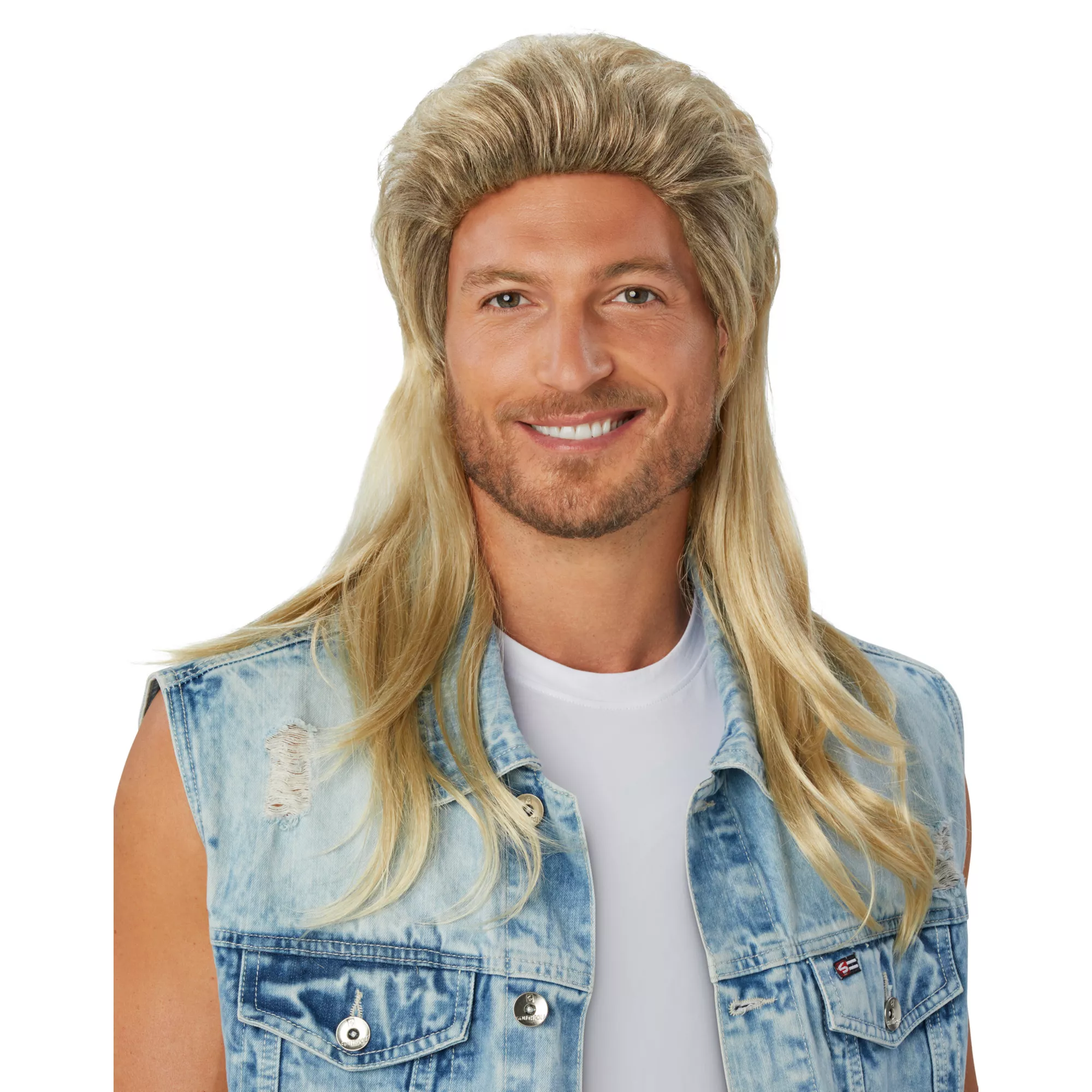 Blonde Mullet Wig at Spirit Halloween