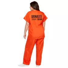 Adult Got Busted Orange Prisoner Plus Size Costume at Spirit Halloween