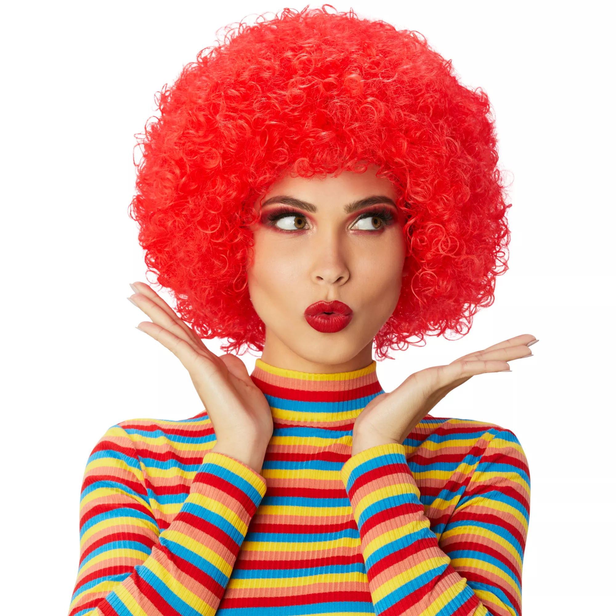 Red Curly Wig at Spencer's