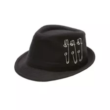Black Fedora with Pins at Spirit Halloween