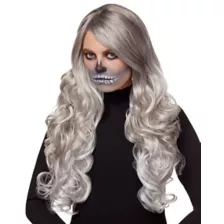 Gray Curly Wig at Spirit Halloween