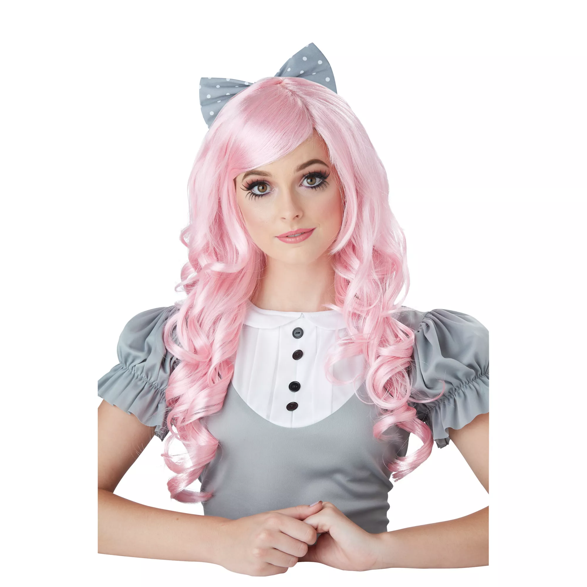 Pink Curls Doll Wig at Spirit Halloween