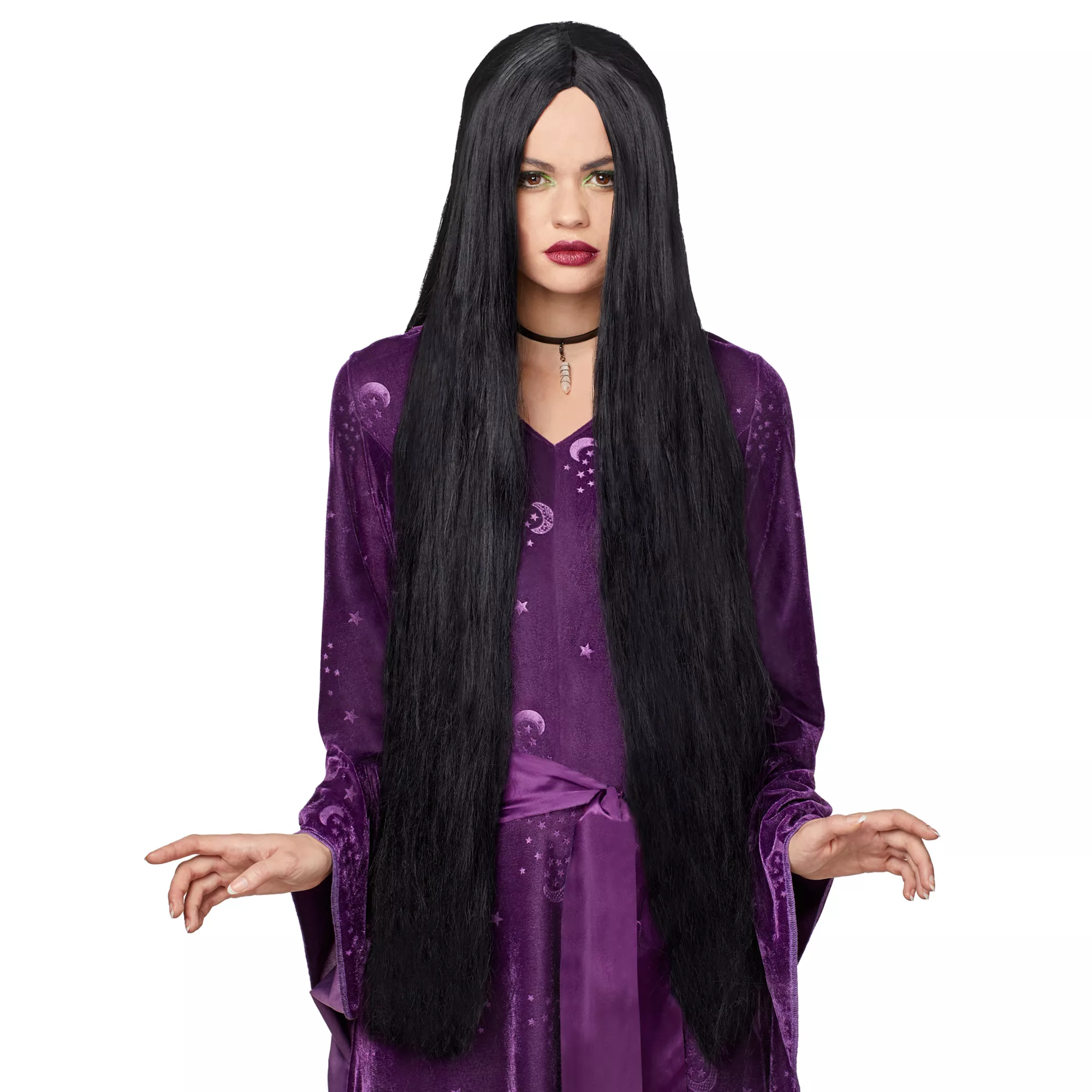 Long Black Witch Wig at Spencer's