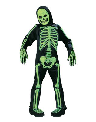 Kids Glow in the Dark Skelebones One Piece Costume