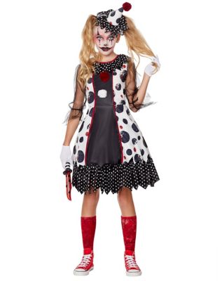 Spirit Halloween Kids Killer Clown Costume Girls Size 8 / 10 Medium ...