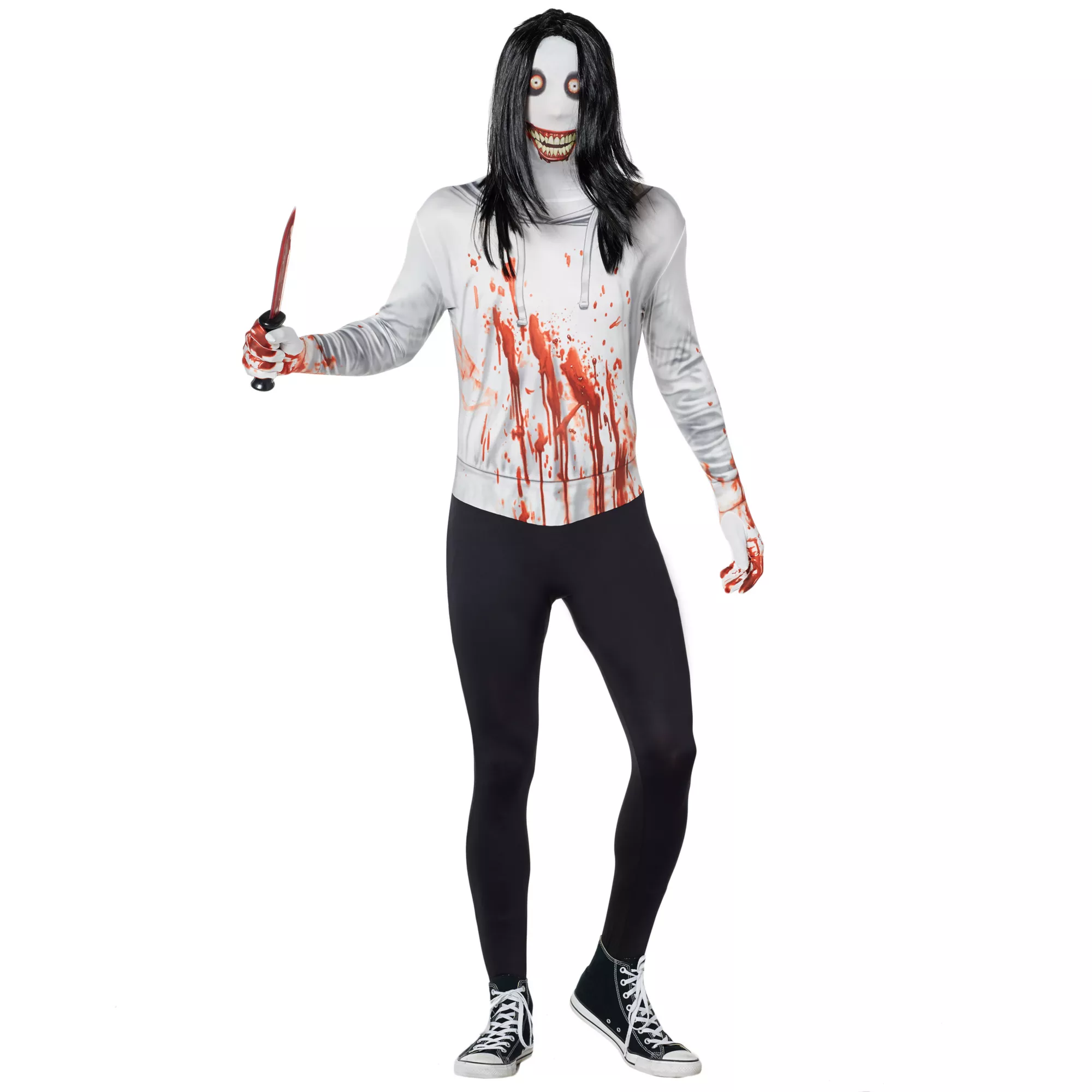 Adult Jeff the Killer Skin Suit Costume at Spirit Halloween
